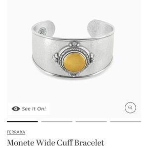 Brighton Ferrara Monete Wide Cuff Bracelet - Silver and Gold